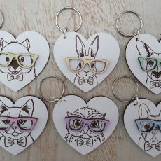 CUTIE KEYHOLDERS WITH GLASSES